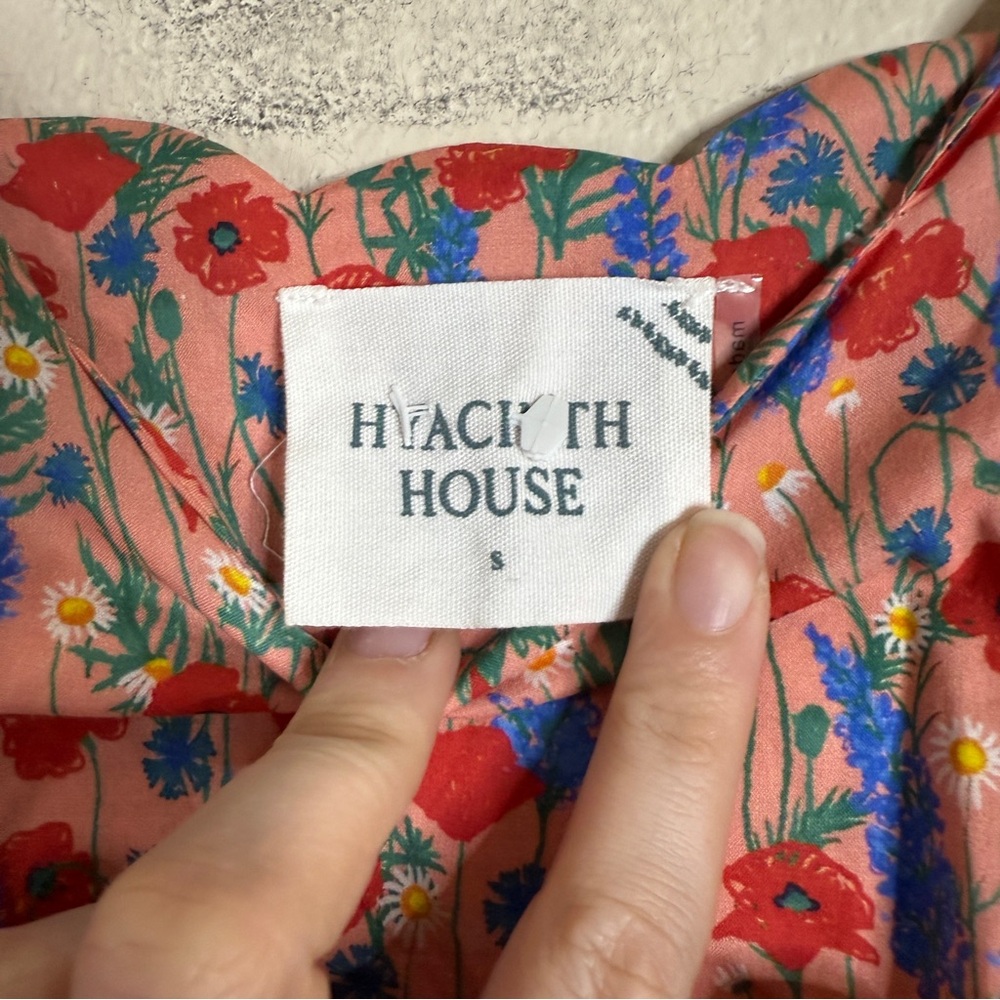 TUCKERNUCK Hyacinth House red poppy floral scalloped Serena midi dress SMALL - Picture 9 of 10